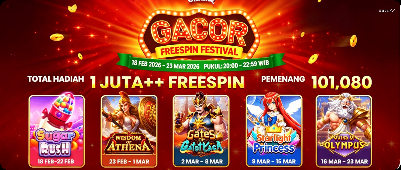 Login satu77 Sekarang Bonus Melimpah